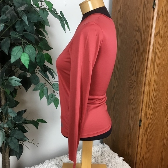 THE Northface long sleeve v neck rust colored XS - Picture 6 of 10